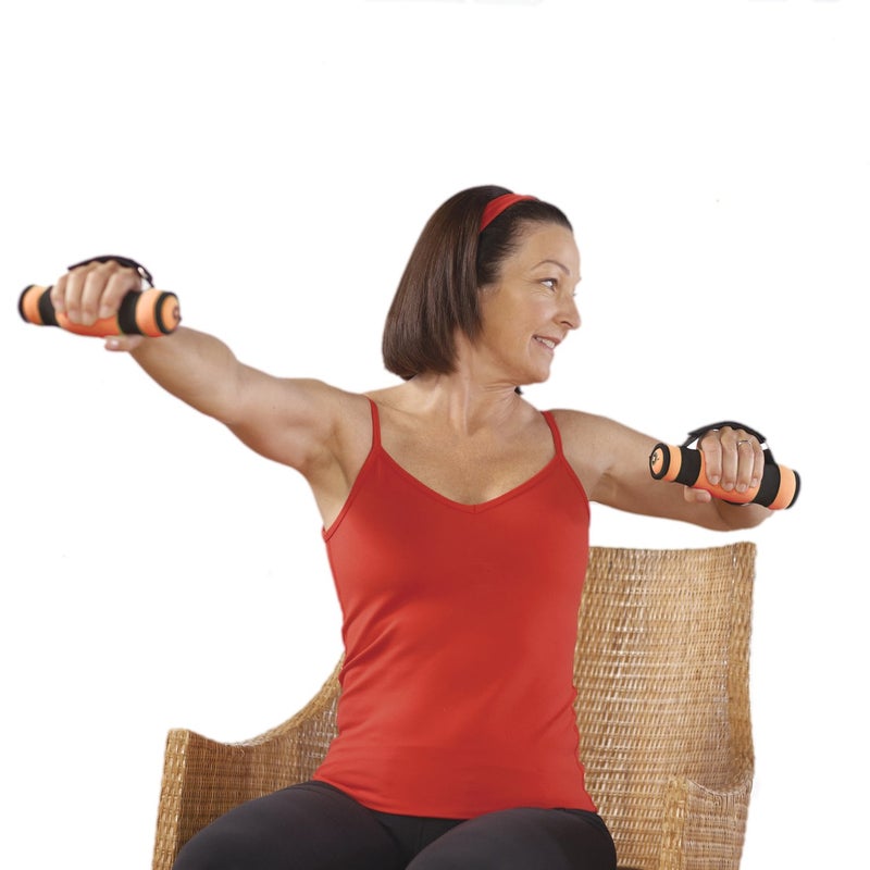 MERRITHEW Soft Dumbbells  Pair (Orange)  1.1 lbs / 0.50 kg Each - Image 2